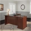 Kingfisher Lane Modern L Shaped Computer Desk in Harvest Cherry