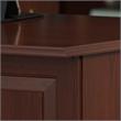 Kingfisher Lane Modern L Shaped Computer Desk in Harvest Cherry