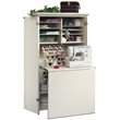 Kingfisher Lane Contemporary Craft Armoire in Antique White Finish
