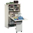 Kingfisher Lane Contemporary Craft Armoire in Antique White Finish