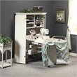 Kingfisher Lane Contemporary Craft Armoire in Antique White Finish