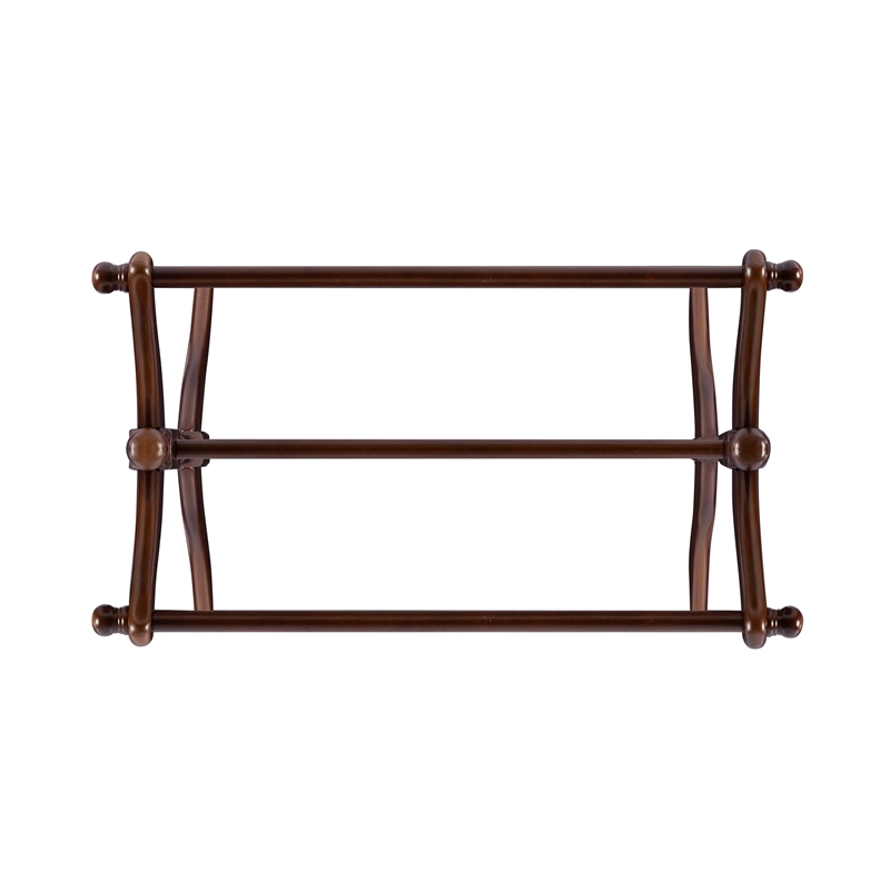 Kingfisher Lane Contemporary Heirloom Wood Blanket Rack in Cherry