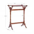 Kingfisher Lane Contemporary Heirloom Wood Blanket Rack in Cherry