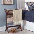 Kingfisher Lane Contemporary Heirloom Wood Blanket Rack in Cherry