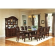 Kingfisher Lane Contemporary Leather Dining Chair in Cherry Finish