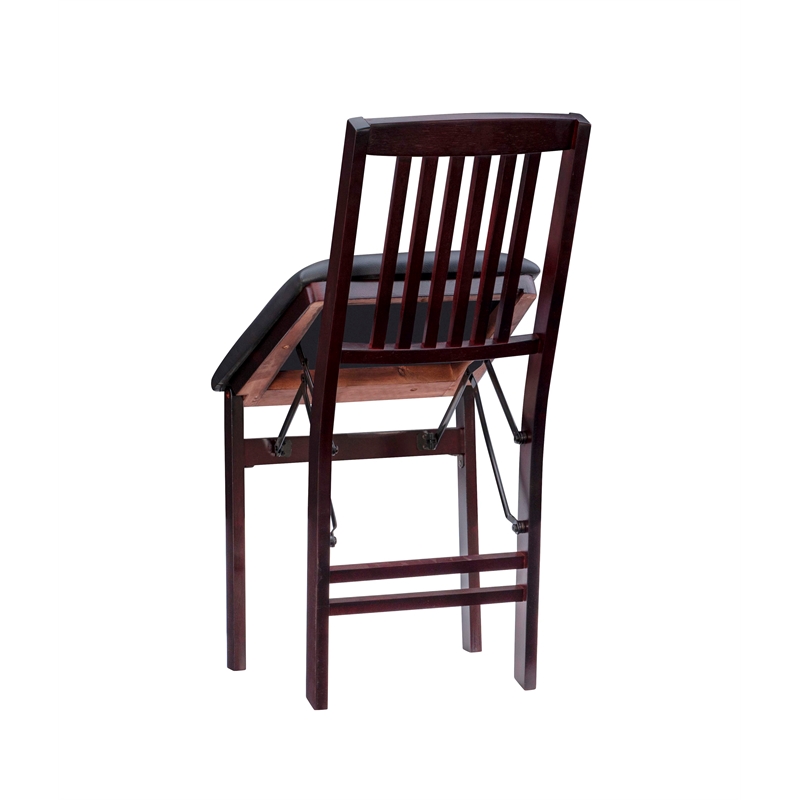 Kingfisher Lane Set of Two Wood Mission Back Dining Chair in Merlot