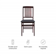 Kingfisher Lane Set of Two Wood Mission Back Dining Chair in Merlot