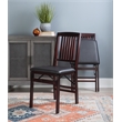Kingfisher Lane Set of Two Wood Mission Back Dining Chair in Merlot