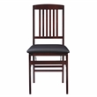 Kingfisher Lane Set of Two Wood Mission Back Dining Chair in Merlot