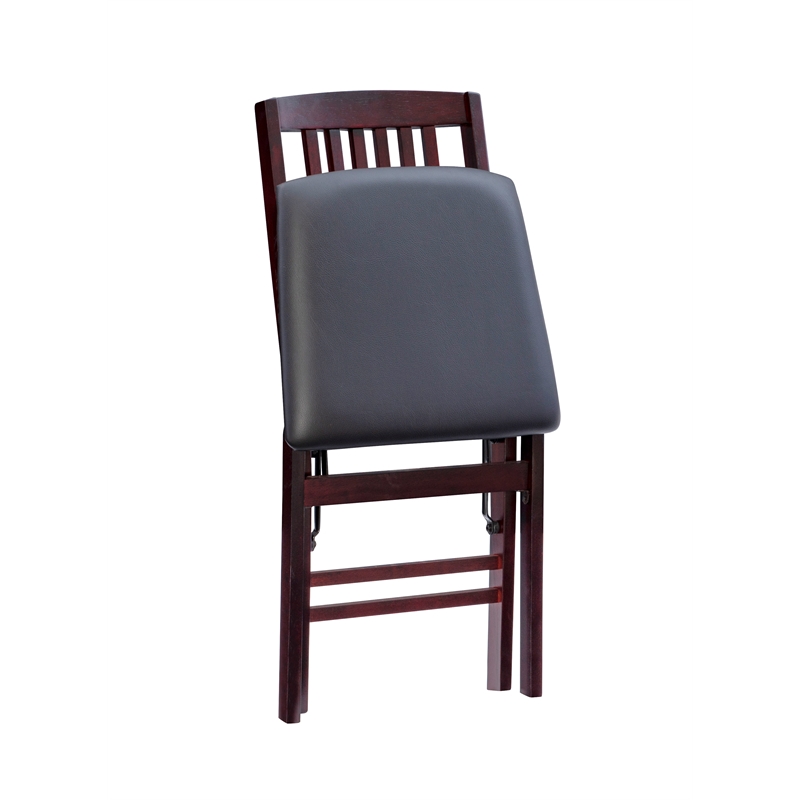 Kingfisher Lane Set of Two Wood Mission Back Dining Chair in Merlot