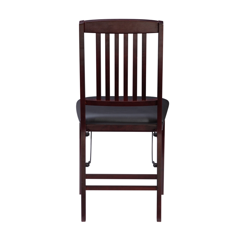 Kingfisher Lane Set of Two Wood Mission Back Dining Chair in Merlot