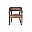 Kingfisher Lane Contemporary Captains Chair with Casters in Brown