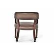 Kingfisher Lane Contemporary Captains Chair with Casters in Brown