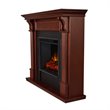 Kingfisher Lane Contemporary Electric Fireplace in Mahogany Finish