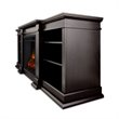Kingfisher Lane Modern TV Stand Electric Fireplace in Dark Walnut