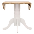 Kingfisher Lane Farmhouse Round Drop Leaf Wood Dining Table in Brown