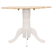 Kingfisher Lane Farmhouse Round Drop Leaf Wood Dining Table in Brown