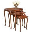 Kingfisher Lane Nesting Tables Set Of 3 In Olive Ash Burl Finish