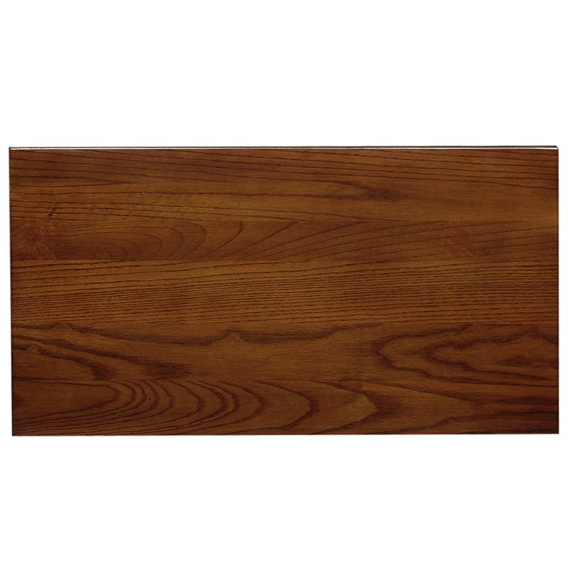 Kingfisher Lane Modern Mission Wood End Table in Medium Oak Brown