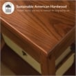 Kingfisher Lane Modern Wood Mission Console Table in Russet Oak