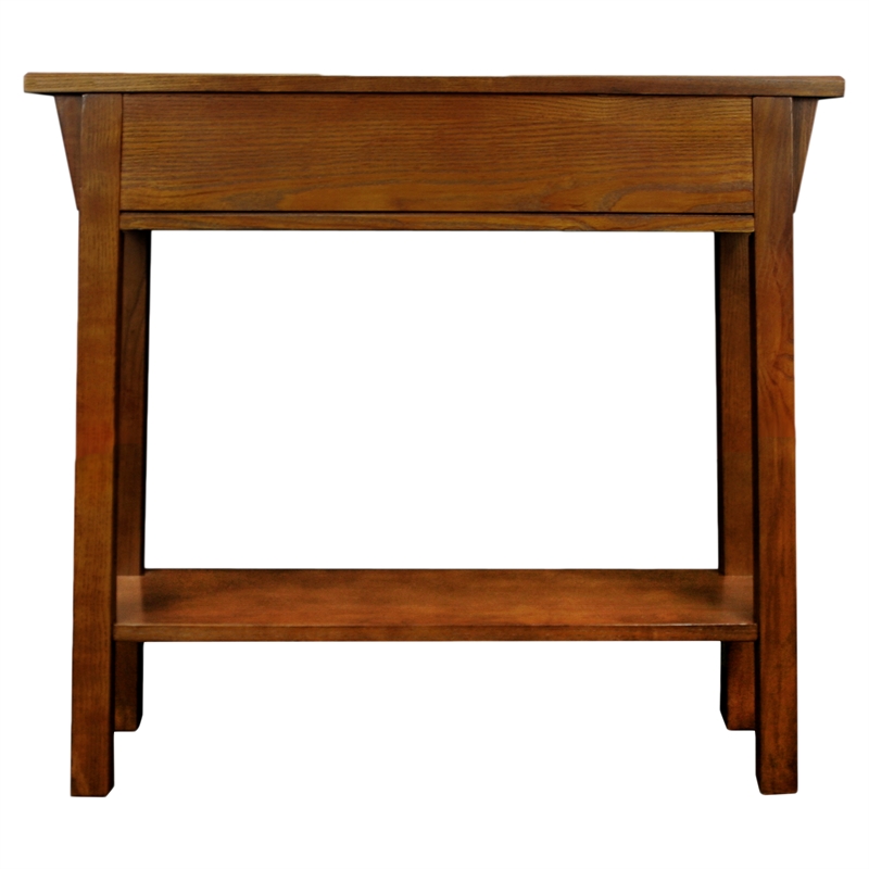 Kingfisher Lane Modern Wood Mission Console Table in Russet Oak