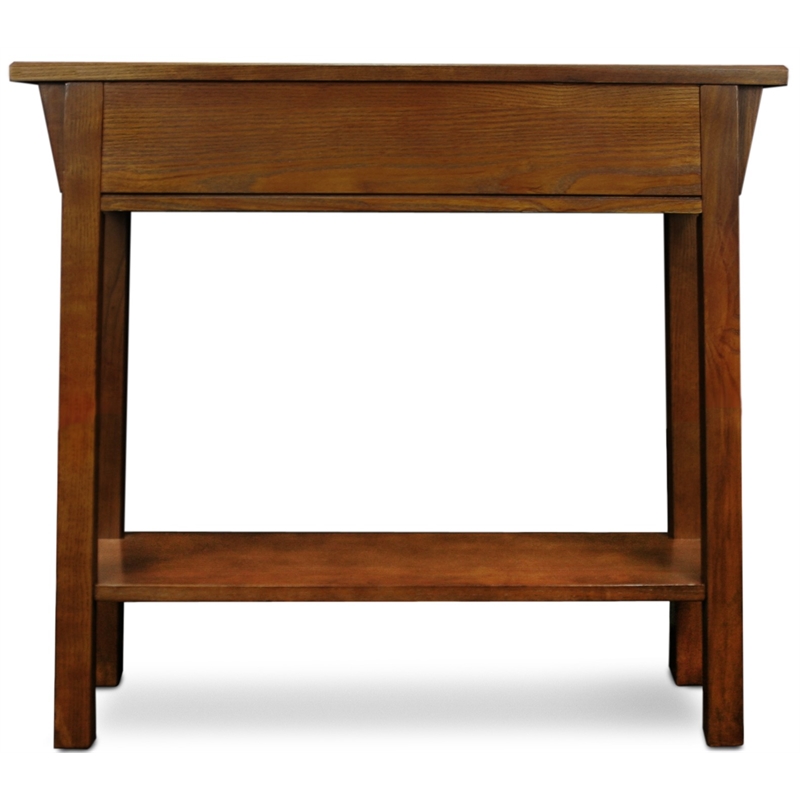 Kingfisher Lane Modern Wood Mission Console Table in Russet Oak