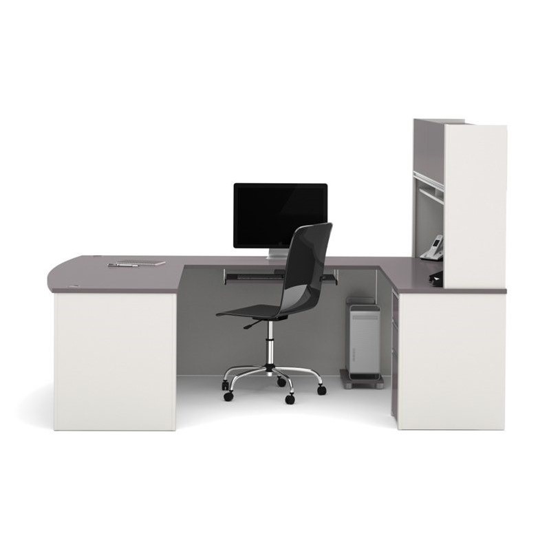 Kingfisher Lane U-Shaped Workstation with 1 Pedestal in Sandstone