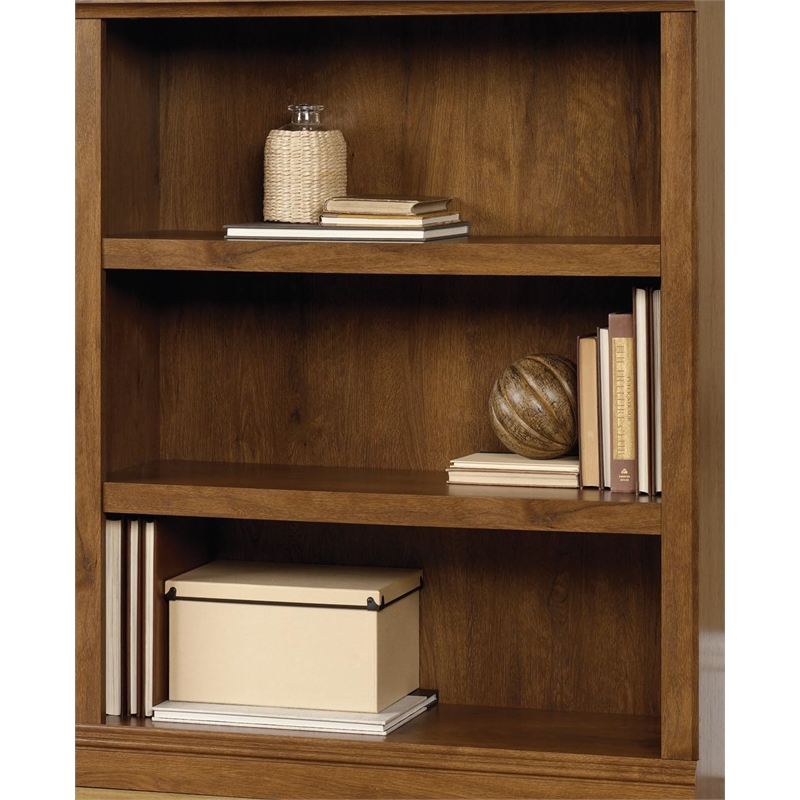 Kingfisher Lane Contemporary 3 Shelf Bookcase in Oiled Oak Finish