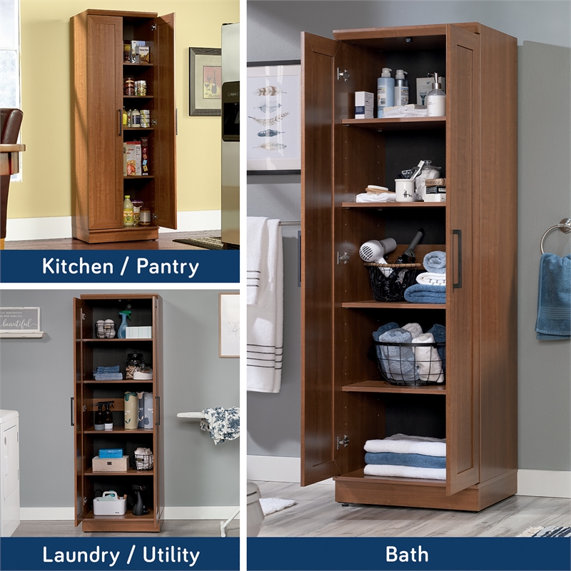 Kingfisher Lane Engineered Wood Storage Cabinet in Sienna Oak Finish