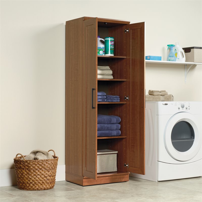 Kingfisher Lane Engineered Wood Storage Cabinet in Sienna Oak Finish