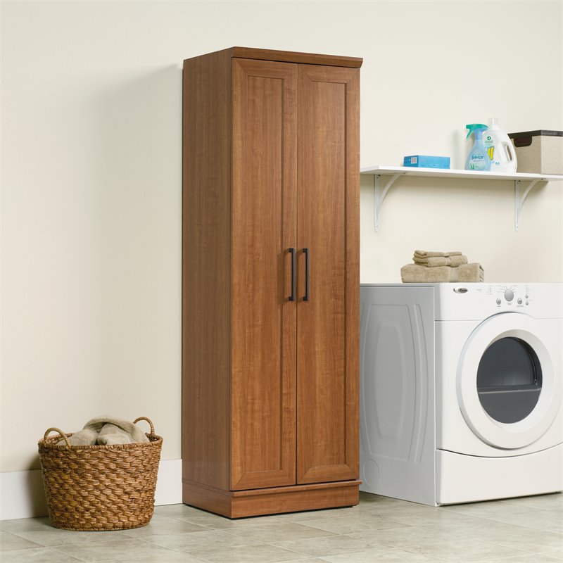 Kingfisher Lane Engineered Wood Storage Cabinet in Sienna Oak Finish