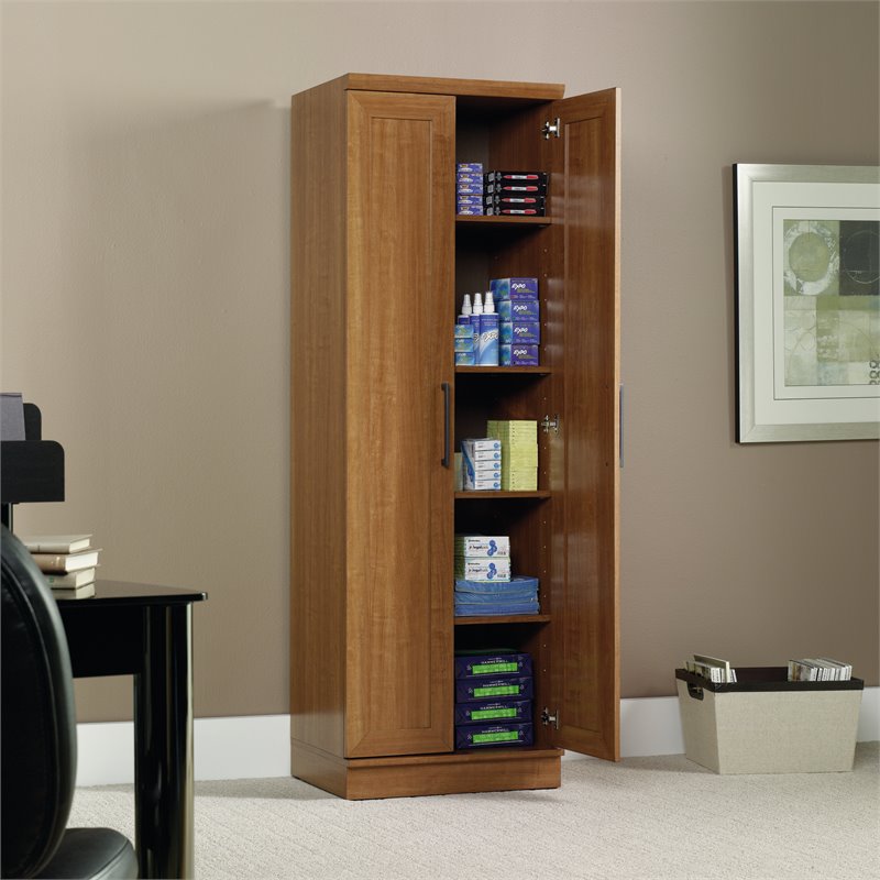 Kingfisher Lane Engineered Wood Storage Cabinet in Sienna Oak Finish