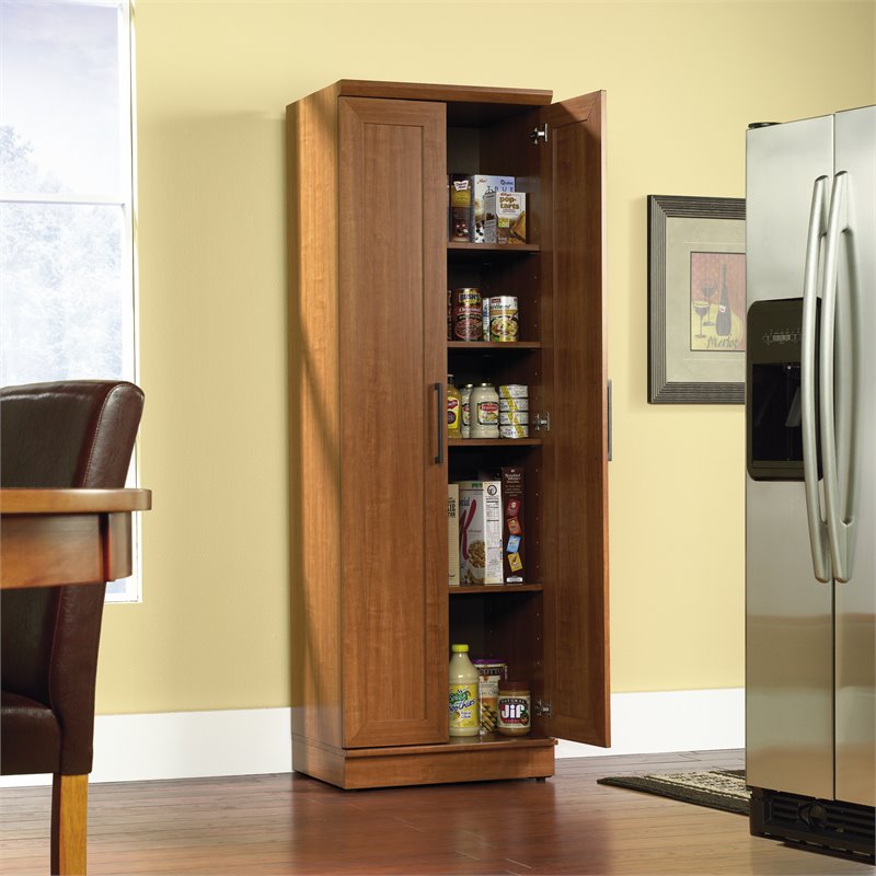 Kingfisher Lane Engineered Wood Storage Cabinet in Sienna Oak Finish