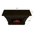 Kingfisher Lane Contemporary Electric Fireplace in Dark Walnut