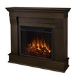 Kingfisher Lane Contemporary Electric Fireplace in Dark Walnut