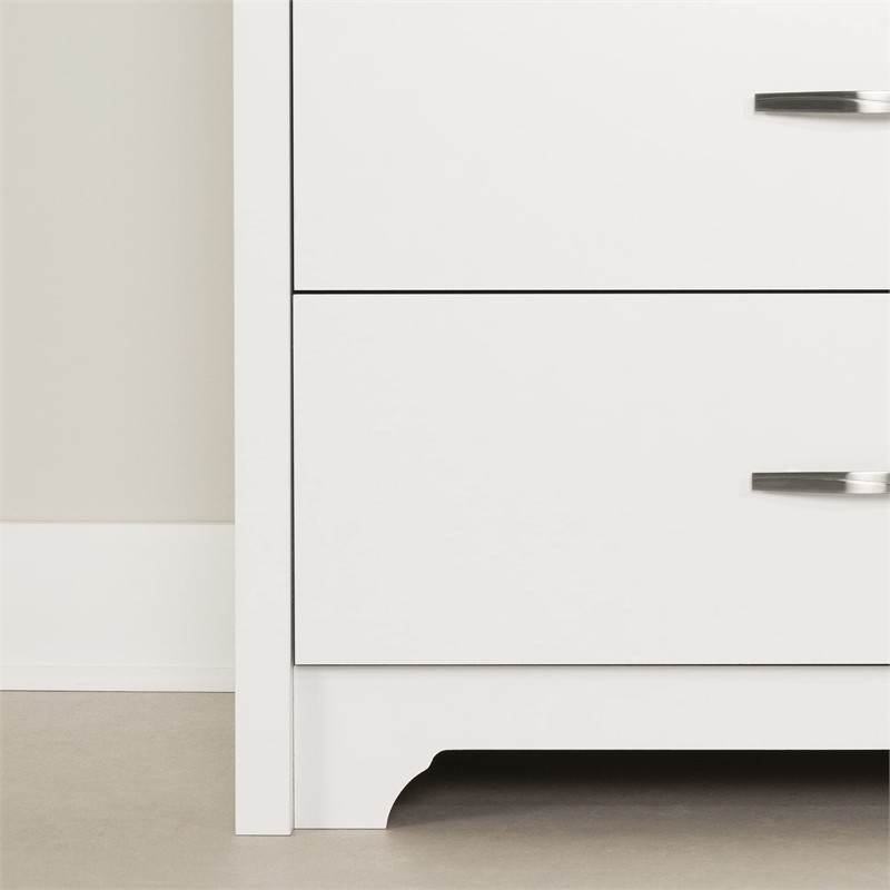 Kingfisher Lane Contemporary Five Drawer Chest in Pure White