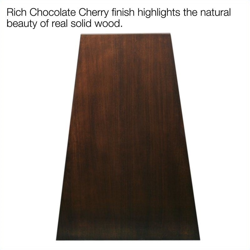 Kingfisher Lane Contemporary Solid Wood Table in Chocolate Cherry