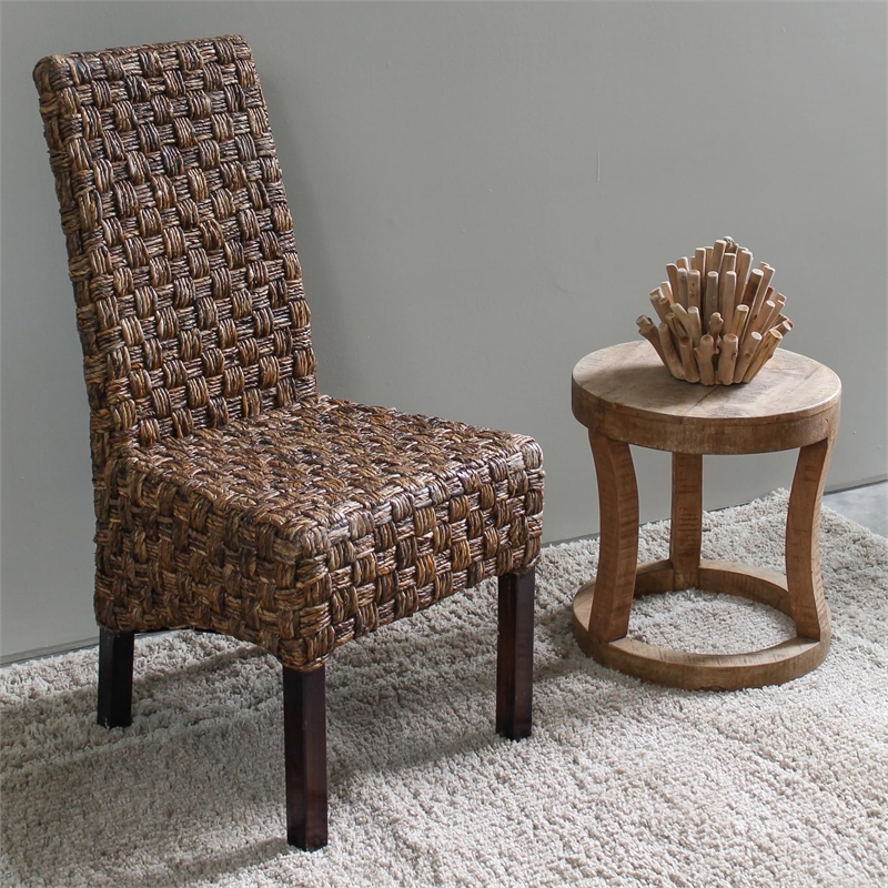 Kingfisher Lane Contemporary Victor Woven Abaca Dining Chair
