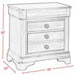 Kingfisher Lane Contemporary 3 Drawer Nightstand in Cherry Finish