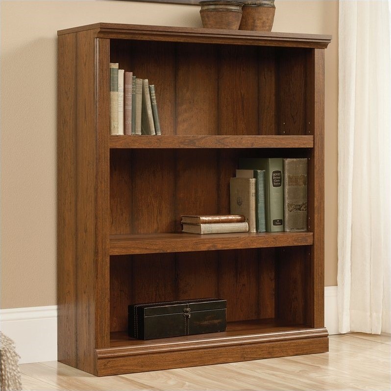 Kingfisher Lane Engineered Wood 3 Shelf Bookcase in Washington Cherry
