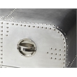 Kingfisher Lane Contemporary Aluminum Midway Aviator Console Chest in Silver