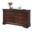 Kingfisher Lane Contemporary 6-Drawer Double Dresser in Brown