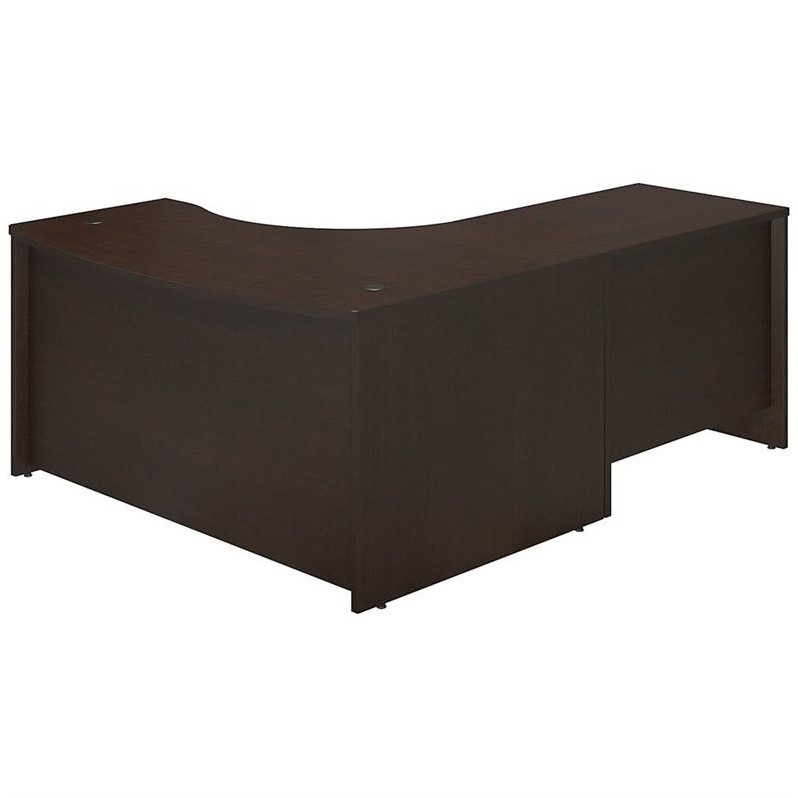 Kingfisher Lane 60W x 43D Left Bowfront Desk Shell in Cherry