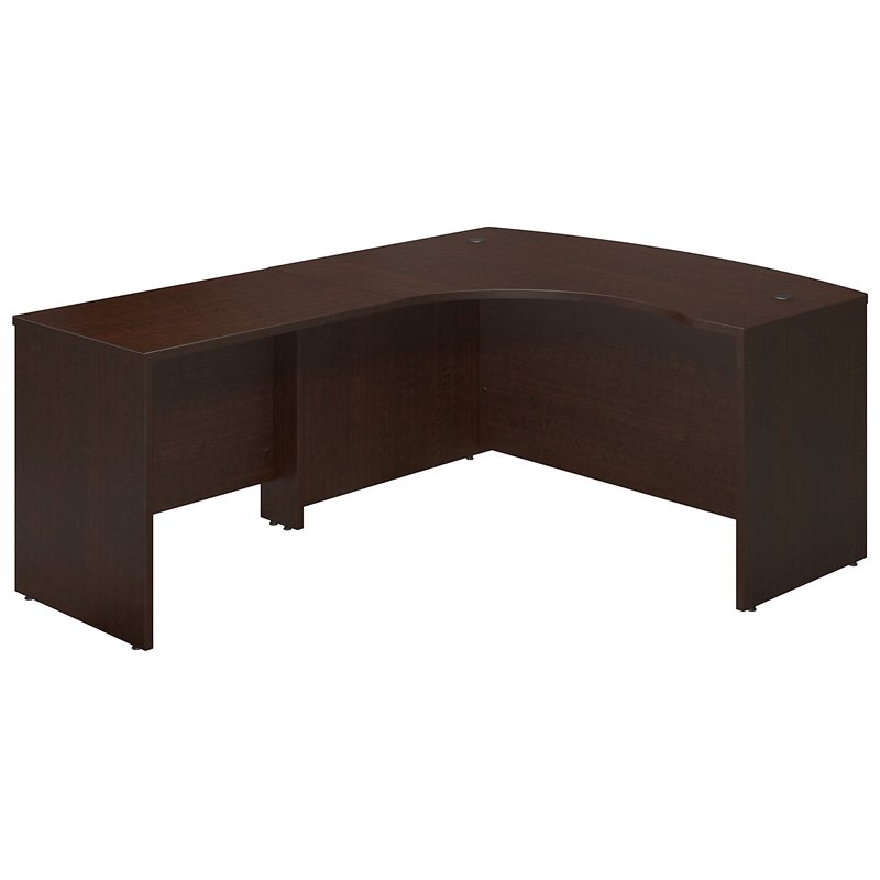 Kingfisher Lane 60W x 43D Left Bowfront Desk Shell in Cherry