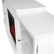 Kingfisher Lane Contemporary Electric Fireplace in White Finish