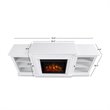 Kingfisher Lane Contemporary Electric Fireplace in White Finish