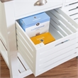 Kingfisher Lane Wood Rolling Kitchen Storage and Prep Cart in White