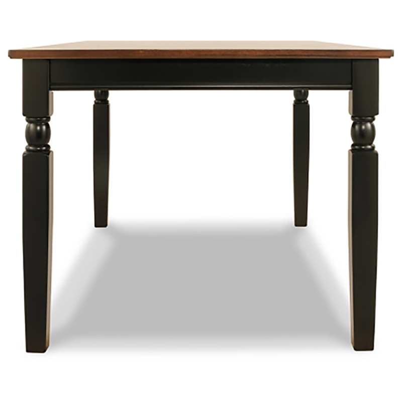 Kingfisher Lane Modern Rectangular Dining Table in Black and Brown