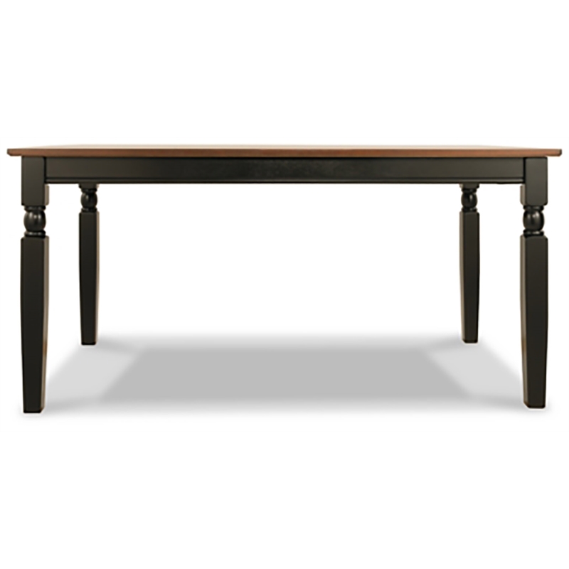 Kingfisher Lane Modern Rectangular Dining Table in Black and Brown