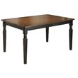 Kingfisher Lane Modern Rectangular Dining Table in Black and Brown